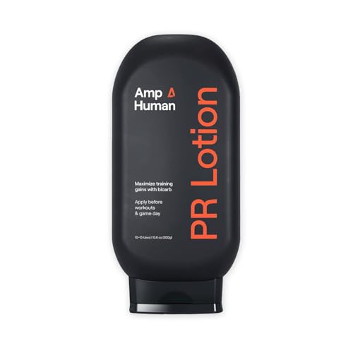 Amp Human PR Lotion - Performance & Recovery Bicarb Sports Lotion - Informed Sport Certified - Natural Electrolyte Sodium Bicarbonate (300 g Bottle)