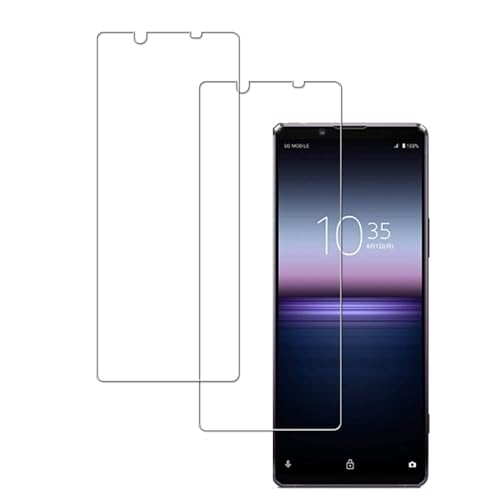 KPNS ガラスフィルムXperia 1 II SO-51A SOG01 用 (2枚)ガラスフィルム 日本旭硝子素材採用 全面 保護フィルム 強化ガラス フィルム