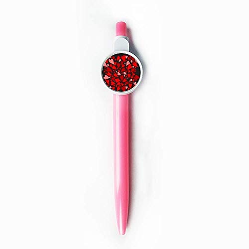 Stylo Saint Valentin aux motifs cœurs noir rouge rose pour offrir à l'élue de votre cœur