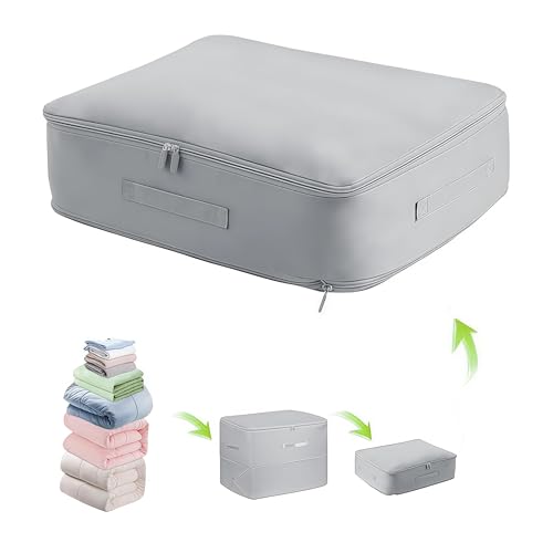 2025 Upgraded Ultra Space Saving Self Compression Organizer 3-Pack (XXL/XL/L) - Heavy Duty Double Layer Space Saver for Down Jackets, Duvets & Blankets, Waterproof Organizer for Travel/Dorm/Moving