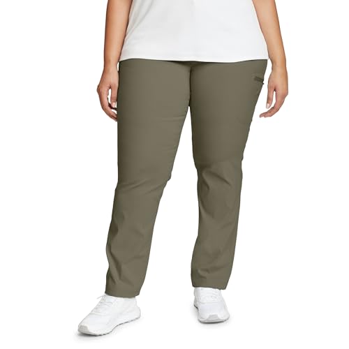 Eddie Bauer Women's Athletic Fit Fixed Waist Active Performance Rainier Pants, Sprig, 14