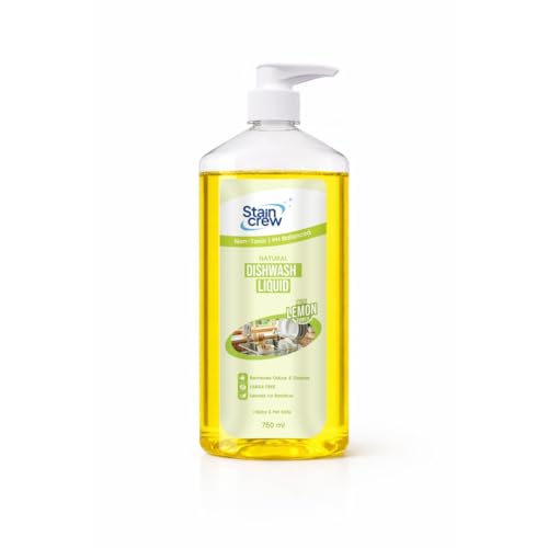 Image of Natural Dishwash Liquid | Non-Toxic | Ph Balanced | LABSA Free | Eco-Friendly | with 2X Foaming | Powerful Grease Cleaner | Leaves No Residue | Pack of 1 (750ml)