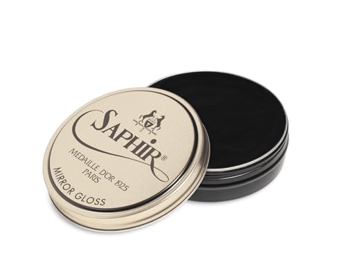 SAPHIR Medaille d’Or Mirror Gloss - Natural Wax Polish for Leather Shoes & Boots - Black