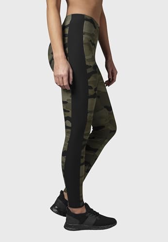 Urban Classics Ladies Camo Stripe Leggings Donna Leggings Mimetico Bosco/Nero S - 9