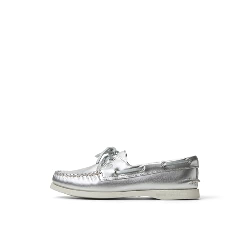 Sperry Women's Authentic Original™ Boat Shoe, Silver, 5
