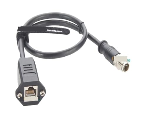 Cable M12 X a RJ45 industrial de 0,5M para evitar interferencias en redes de alta velocidad