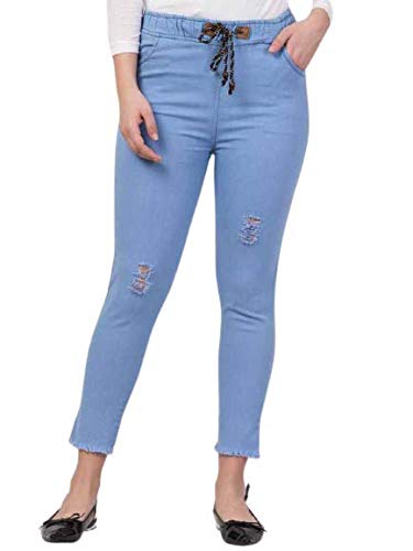 AKAR Women's Light Blue Denim Slim Fit 