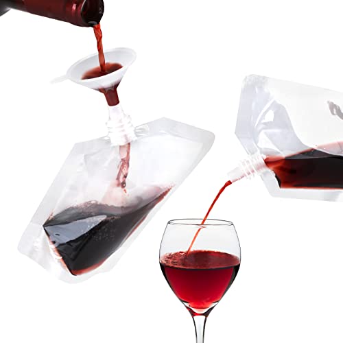 image for PECULA 24 Pcs Plastic Flasks, 8 Oz Concealable and Reusable Drink Pouc