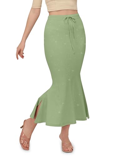 Image of Mehrang Stretchable Shimmer Saree Shapewear Petticoat for Women, Skirts for Women,Shape Wear Dress for Saree