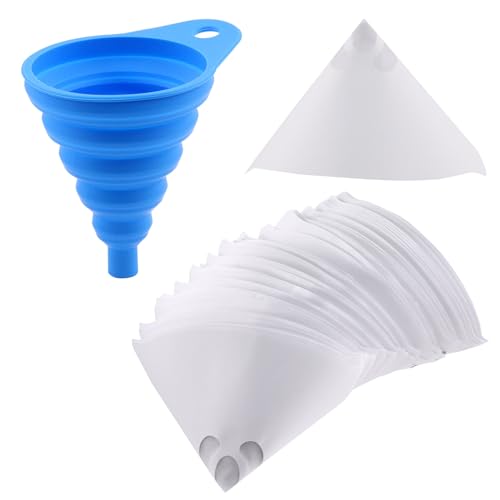 Swpeet - Swpeet 101 PCS Paint Filter Paint cone combo Kit et 1 pcs entonnoir en silicone avec crochet, filtre de 100 microns avec maille en nylon fine pour voiture, maison, artisanat