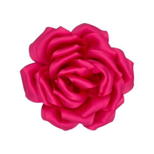 Image of Rose Brooch and Pin for Women Elegant Delicate Flower Pin Shawl Clip Duck Beak Clip for Women's Dress Banquet Party Jewelry Gift