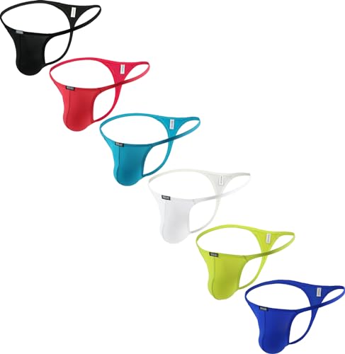 IKINGSKY Men's G-String Underwear Sexy Low Rise Bulge Y-back Thong Underwear