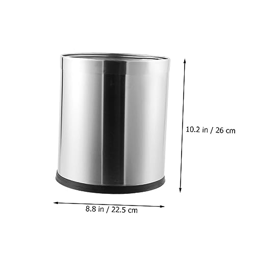 Caneca de basura de acero inoxidable para dormitorio y oficina miniatura 2