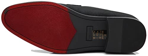 Image of Enzo Romeo Plum05 Men's Dress Loafers Elastic Slip on with Buckle Fashion Shoes