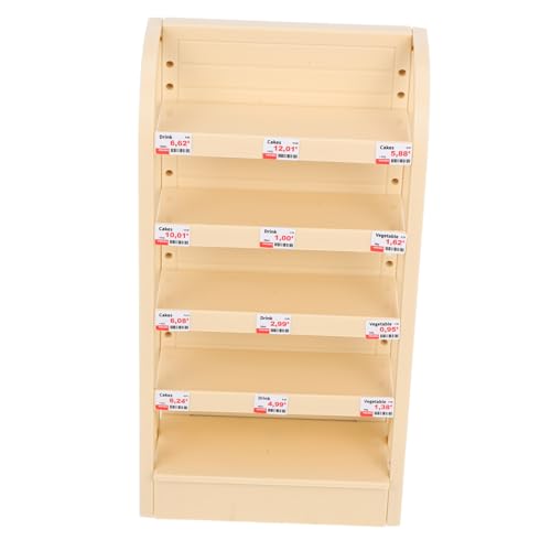 FUNNETOYU Miniatura Estante Multiusos para Muñecas Exhibidor de Alimentos y Frutas Mueble de Almacenamiento Multifuncional para Casitas de Muñecas Accesorios de Educativo