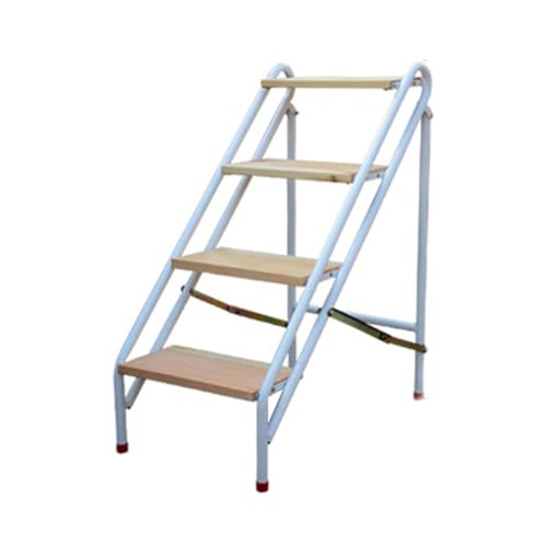 WLH Alexanders Escalon Taburete de Escalera for Piscina, Silla de Escalera de Doble propósito, Escalera Plegable, for el hogar, la Oficina, la Biblioteca, el ático banqueta(Four Step)