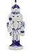 Porcelain Delft Blue Nutcracker Ornaments, 3 Assorted for Christmas