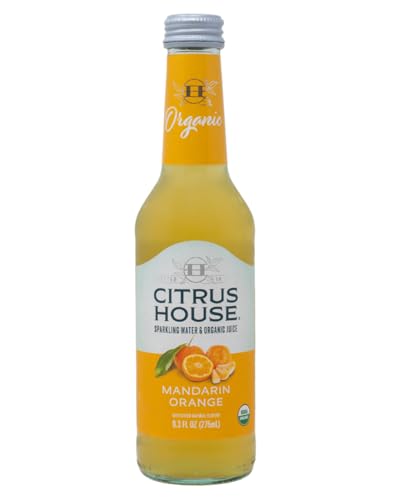 Citrus House Organic Sparkling Juice, Variety Pack, Modern Italian Soda, No Added Sugar, No Preservatives, 9.3 Fl Oz Glass Bottle (Pack of 12)