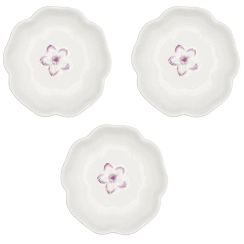 Plato de condimento de cerámica para salsa, platos para condimentos, mini plato de condimento lateral, sushi, postre, aperitivos, platos para servir platos de porcelana, juego de 3 bandejas de tapas