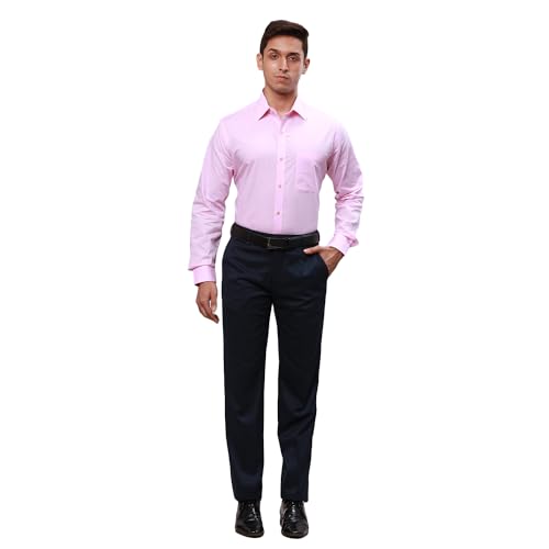 Image of Raymond Men's Pure Cotton Structure Pattern Slim Fit Semi Cutaway Collar Full Sleeve Formal Shirt