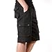 JEShifangjiusu Mens All Cotton Washed Cargo Shorts Camping Fishing Outdoor Short Quick Dry Hiking Shorts (Black,31)