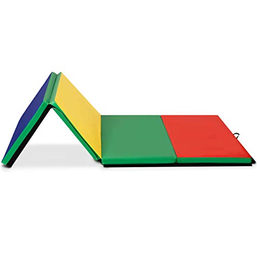 Giantex 4'X10'X2 Gymnastics Mat Folding Panel Thick Gym Fitness Exercise (Multicolor), 4'X10'X2 #TOP6