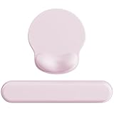 Laborio マウスパッド リストレスト 一体型マウスパッド 手首サポート 人間工学に基づいた (桜ピンクセット)