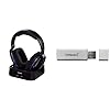 Thomson Funk Kopfhörer mit Ladestation, Over-Ear Headset, Headphones mit PLL-System (Reichweite 100 m, 863 MHz) schwarz…