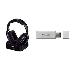 Thomson Funk Kopfhörer mit Ladestation, Over-Ear Headset, Headphones mit PLL-System (Reichweite 100 m, 863 MHz) schwarz…