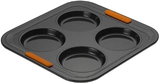 Le Creuset Toughened Non -Stick Bakeware 4 Cup Yorkshire Pudding Tray, Black, 30cm