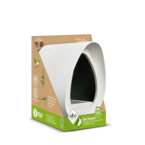 Elho Essential Bird Feeder 18cm - Vogelfutterhaus und Vogeltränke - 100{3ae09cc175f4da63fd534ddc53671bad11de25d9177cbec45fb1b5577092213a} Recyceltem Plastik - L18 x B21.1 x H23 cm - Grau/Faseriges Grau Elho Essential Bird Feeder 18cm - Vogelfutterhaus und Vogeltränke - 100{3ae09cc175f4da63fd534ddc53671bad11de25d9177cbec45fb1b5577092213a} Recyceltem Plastik - L18 x B21.1 x H23 cm - Grau/Faseriges Grau