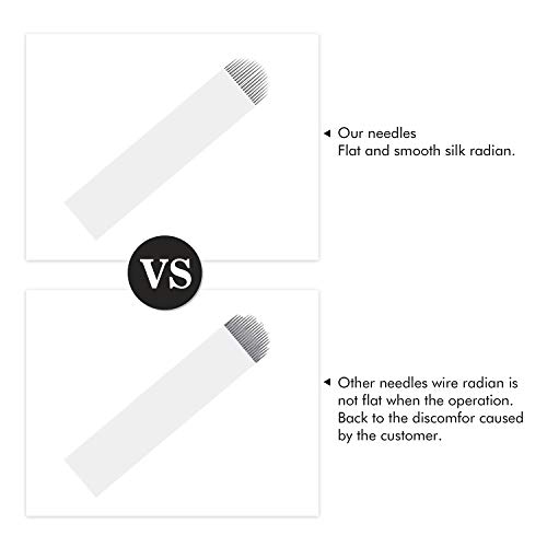Microblading Needles – Biomaser 50Pcs 18 Pins U Shape Blade Disposable Microblade Needles Permanent Makeup Tattoo Needle For Manual Pen Eyebrow Tattoo Machine (18U) #TOP3
