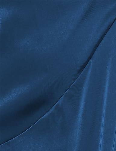 Image of Halfisland Women's Summer Satin High Neck Sleeveless Wrap Dress Elegant Mock Neck Tie Waist Cocktail Formal Dresses