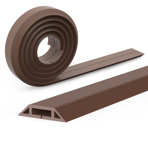 Image of Eapele 6.5 ft Floor Cord Cover Heavy Duty Cable Protector, Cord Covers for Wires on Floor, Floor Cable Cover Easy to Unroll Prevent Trip Hazard for Home Office or Outdoor Settings (Brown)