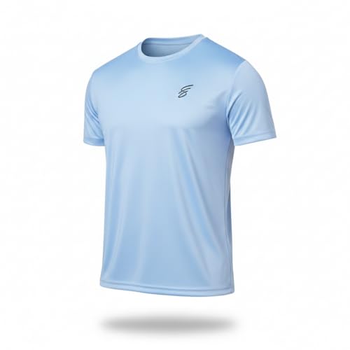 Image of Round Neck Moisture Absorbing Performance Half Sleeve Slim Fit T-Shirt for Men | Quick Dry Technology | Light Weight & Breathable Fabric | Ideal for Indoor & Outdoor Physical Activity