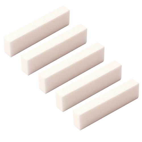 SUPVOX Acoustic Guitar Accessories 5pcs Buffalo Bone Nut Replace Your Old Saddle Real Bone