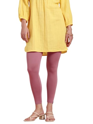 Image of TWIN BIRDS Super Stretchable Cotton Elasthane Fabric Ankle Length Leggings for Women