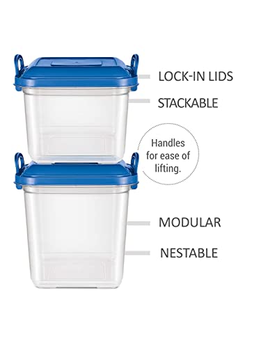 Image of Milton Blue Silo 20 Plastic Storage Container 18 L