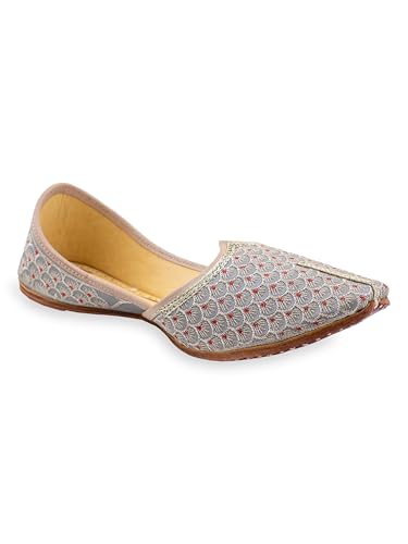 Image of KORAKARI Men's Traditional Leather Punjabi Jutti Comfortable Mojari for Men