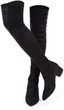 N.N.G Women Over the Knee Boots Thigh High Suede Block Winter Low...