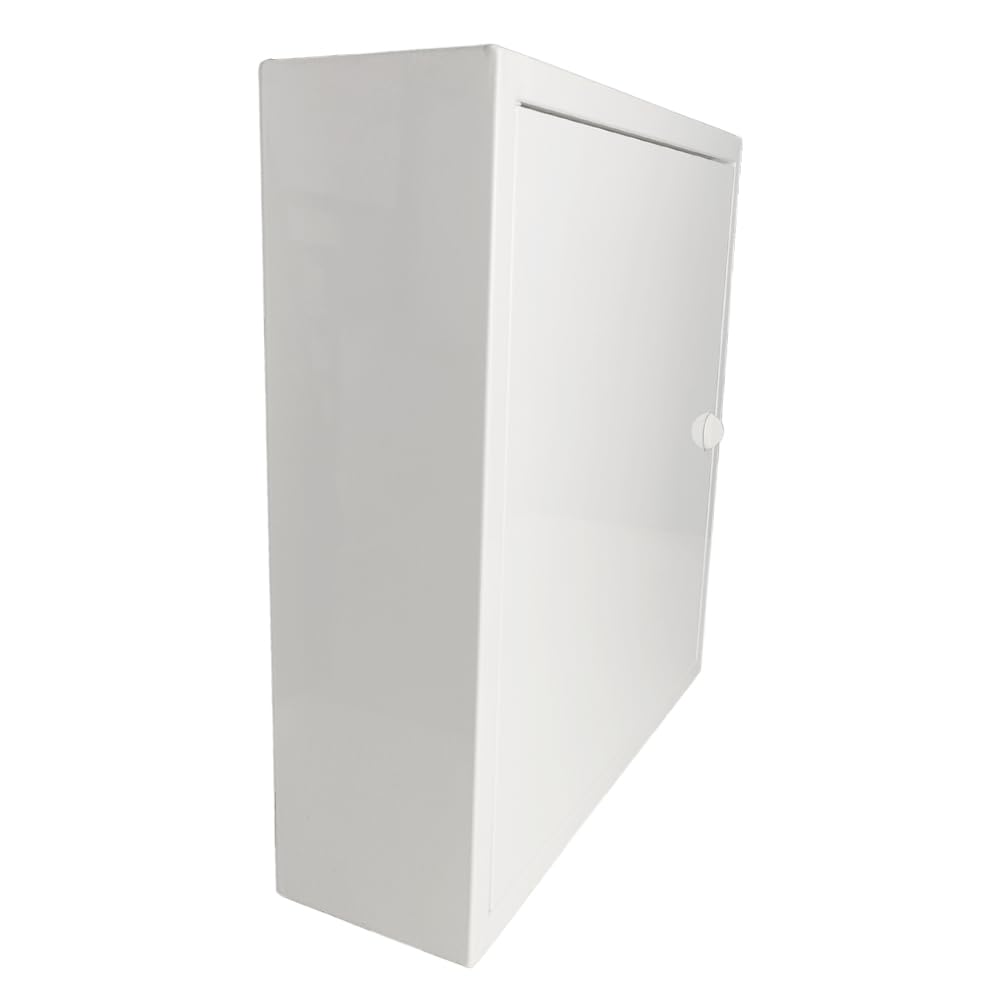 Doktorvolt Boîte de distribution en saillie - Boîte à fusibles - Boîtier de distribution en métal - 36 modules - 2 rangées - Avec porte - Blanc - IP30 IK07 - Pour installation dans la maison