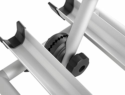 LAS 11807 Deichsel-Fahrradträger, abklappbar, für 2 Fahrräder, Deichselträger, für Wohnwagen, Ca. 145 x 73 x 34 cm, grau