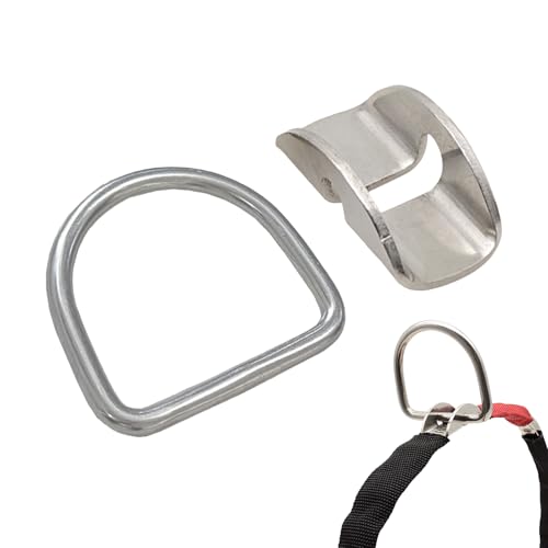 en D de Buceo, arnés de cincha de Acero Inoxidable, Soporte para cinturón de Peso de Buceo, Base de Hebilla de posicionamiento Lateral para Deportes acuáticos, Tanque, esnórquel, exploración