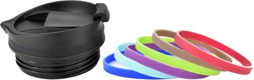 Milu Tapa de recambio para taza térmica 210ml FlipFlop - Pieza de recambio - incl. junta y 11x funda de goma - Sin BPA