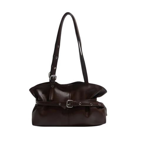 MLKBDB Bolso de mujer estilo vintage: Bolso de gran capacidad para desplazamientos(Marrón)