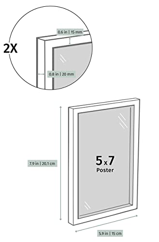 (5X7 In | 13X18 Cm) White Solid Oak Wood Picture Frame Poster Frame Wall Photo Frame #TOP6