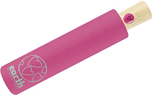 Happy Rain Taschenschirm mit Automatik Earth - Fuchsia Pink