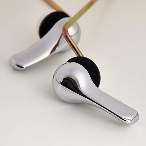 2Pcs Toilet Handle Replacement Kit, Jwodo Side Mount Toilet Bowl Handle with Flapper Chains