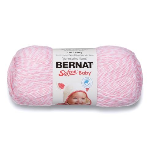 Image of Bernat Softee Baby Baby Pink Marl Yarn - 3 Pack of 141g /5oz - Acrylic - 3 DK (Light) - 362 Yards - Knitting /Crochet