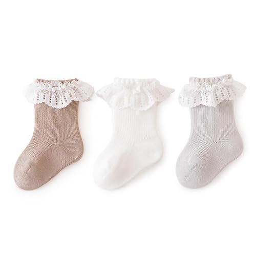 5-Pack Socks for Girls 0-5 Years Old Durable and Breathable for Unisex Baby Boy and Girl Soft Comfortable Crew Sock2